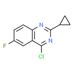 4-chloro-2-cyclopropyl-6-fluoroquinazoline structure