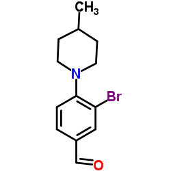 3-Bromo-4-(4-methyl-1-piperidinyl)benzaldehyde Structure