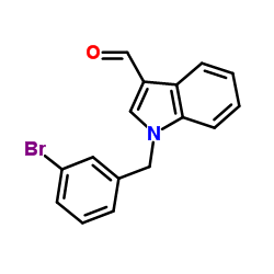 1-(3-Bromobenzyl)-1H-indole-3-carbaldehyde结构式