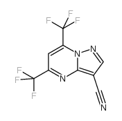 5,7-bis(trifluoromethyl)-3-cyanopyrazolo[1,5-a]pyrimidine structure