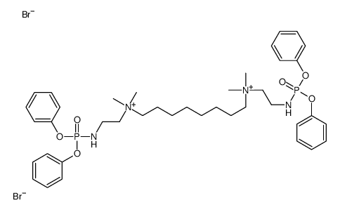 2-(diphenoxyphosphorylamino)ethyl-[8-[2-(diphenoxyphosphorylamino)ethyl-dimethylazaniumyl]octyl]-dimethylazanium,dibromide结构式