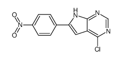 4-chloro-6-(4-nitrophenyl)-7H-pyrrolo[2,3-d]pyrimidine Structure