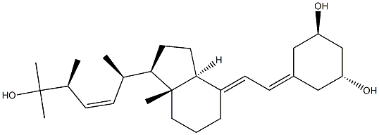 (1R,3R)-5-(2-((1R,3aS,7aR,E)-1-((2R,5S,Z)-6-hydroxy-5,6-dimethylhept-3-en-2-yl)-7a-methyloctahydro-4H-inden-4-ylidene)ethylidene)cyclohexane-1,3-diol structure