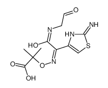 (E)-2-(((2-(2-Aminothiazol-4-yl)-3-oxo-3-((2-oxoethyl)amino)prop-1-en-1-yl)amino)oxy)-2-Methylpropanoic Acid结构式