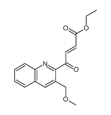 ethyl (E)-4-(3-(methoxymethyl)quinolin-2-yl)-4-oxobut-2-enoate结构式