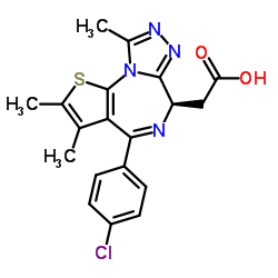 (R)-2-(4-(4-氯苯基)-2,3,9-三甲基-6H-噻吩并[3,2-f][1,2,4]三唑并[4,3-a][1,4]二氮杂卓-6-基)乙酸结构式