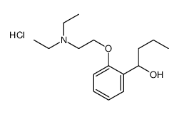 diethyl-[2-[2-(1-hydroxybutyl)phenoxy]ethyl]azanium,chloride Structure