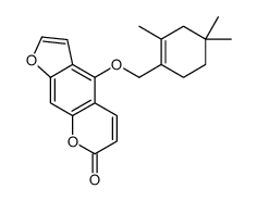 4-[(2,4,4-Trimethyl-1-cyclohexen-1-yl)methoxy]-7H-furo[3,2-g][1]benzopyran-7-one结构式