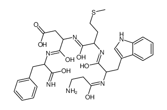4-[(1-amino-1-oxo-3-phenylpropan-2-yl)amino]-3-[[2-[[2-(3-aminopropanoylamino)-3-(1H-indol-3-yl)propanoyl]amino]-4-methylsulfanylbutanoyl]amino]-4-oxobutanoic acid结构式