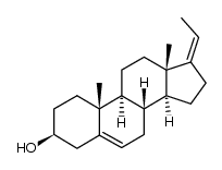 17-(Z)-ethylidene-3β-hydroxy-5-androstene Structure