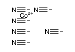 hexa(cyano-C)cobaltate(4-) structure