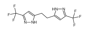 3-(trifluoromethyl)-5-[2-[3-(trifluoromethyl)-1H-pyrazol-5-yl]ethyl]-1H-pyrazole结构式