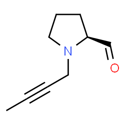 2-Pyrrolidinecarboxaldehyde, 1-(2-butynyl)-, (2S)- (9CI)结构式