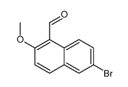 6-bromo-2-methoxynaphthalene-1-carbaldehyde结构式