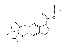 1-(tert-butoxycarbonyl)-5-(triisopropylsilyloxy)indoline结构式