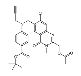 tert-butyl 4-(((2-(acetoxyMethyl)-7-chloro-3-Methyl-4-oxo-3,4-dihydroquinazolin-6-yl)Methyl)(prop-2-ynyl)amino)benzoate Structure