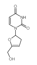 1-[5-(hydroxymethyl)-2,3-dihydrofuran-2-yl]pyrimidine-2,4-dione Structure