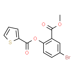 4-Bromo-2-(methoxycarbonyl)phenyl 2-thiophenecarboxylate结构式