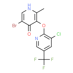 5-BROMO-3-([3-CHLORO-5-(TRIFLUOROMETHYL)-2-PYRIDINYL]OXY)-2-METHYL-4(1H)-PYRIDINONE Structure