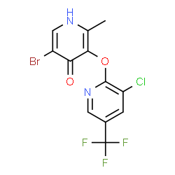 5-BROMO-3-([3-CHLORO-5-(TRIFLUOROMETHYL)-2-PYRIDINYL]OXY)-2-METHYL-4(1H)-PYRIDINONE结构式