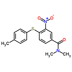 N,N-Dimethyl-4-[(4-methylphenyl)sulfanyl]-3-nitrobenzamide结构式