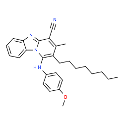 1-[(4-Methoxyphenyl)amino]-3-methyl-2-octylpyrido[1,2-a]benzimidazole-4-carbonitrile Structure