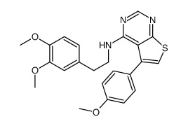 N-[2-(3,4-Dimethoxyphenyl)ethyl]-5-(4-methoxyphenyl)thieno[2,3-d] pyrimidin-4-amine Structure