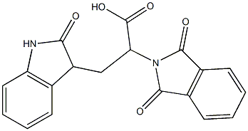 α-(1,3-Dihydro-1,3-dioxo-2H-isoindol-2-yl)-2,3-dihydro-2-oxo-1H-indole-3-propionic acid结构式