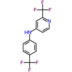 2-(Trifluoromethyl)-N-[4-(trifluoromethyl)phenyl]-4-pyridinamine Structure