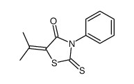 3-phenyl-5-propan-2-ylidene-2-sulfanylidene-1,3-thiazolidin-4-one Structure