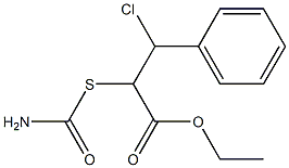 α-[(Carbamoyl)thio]-β-chlorobenzenepropionic acid ethyl ester structure