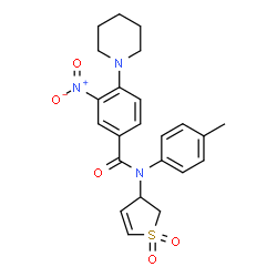 N-(1,1-dioxido-2,3-dihydrothiophen-3-yl)-3-nitro-4-(piperidin-1-yl)-N-(p-tolyl)benzamide Structure