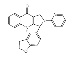 (3R)-3-(2,3-dihydro-1-benzofuran-5-yl)-2-pyridin-2-yl-3,4-dihydro-1H-pyrrolo[3,4-b]quinolin-9-one Structure