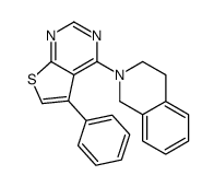 2-(5-Phenylthieno[2,3-d]pyrimidin-4-yl)-1,2,3,4-tetrahydroisoquin oline结构式