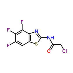 2-Chloro-N-(4,5,6-trifluoro-benzothiazol-2-yl)-acetamide structure