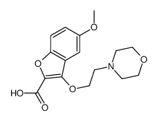 5-methoxy-3-(2-morpholin-4-ylethoxy)-1-benzofuran-2-carboxylic acid Structure