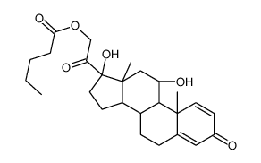 11beta,17,21-trihydroxypregna-1,4-diene-3,20-dione 21-valerate structure