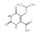 5-Dimethylaminomethyl-2,6-dioxo-1,2,3,6-tetrahydro-pyrimidine-4-carboxylic acid结构式