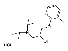 1-(2-methylphenoxy)-3-(2,2,4,4-tetramethylazetidin-1-ium-1-yl)propan-2-ol,chloride结构式