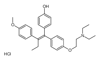 4-[(E)-1-[4-[2-(diethylamino)ethoxy]phenyl]-2-(4-methoxyphenyl)but-1-enyl]phenol,hydrochloride结构式