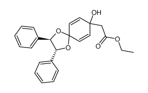 ethyl 2-[(2R,3R)-8-hydroxy-2,3-diphenyl-1,4-dioxaspiro[4.5]deca-6,9-dien-8-yl]acetate结构式
