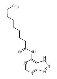 N-(3,5,7,8,9-pentazabicyclo[4.3.0]nona-2,4,6,8-tetraen-2-yl)nonanamide结构式