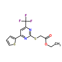 Ethyl {[4-(2-thienyl)-6-(trifluoromethyl)-2-pyrimidinyl]sulfanyl}acetate图片