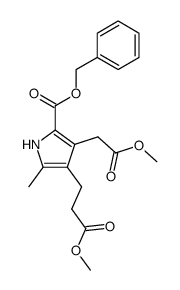 Benzyl 4-(2-methoxycarbonylethyl)-3-methoxycarbonylmethyl-5-methylpyrrole-2-carboxylate结构式