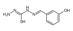 1-amino-3-[(3-hydroxyphenyl)methylideneamino]thiourea结构式