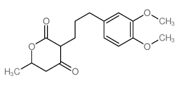 2H-Pyran-2,4(3H)-dione,3-[3-(3,4-dimethoxyphenyl)propyl]dihydro-6-methyl-结构式
