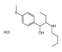 2-(butylamino)-1-(4-methylsulfanylphenyl)butan-1-ol,hydrochloride结构式