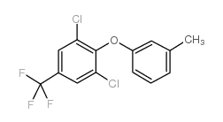 3,5-二氯-4-(3-甲基苯氧基)三氟甲苯结构式