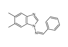 (Z)-N-(5,6-dimethylbenzimidazol-1-yl)-1-phenylmethanimine Structure