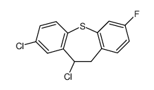 2,11-dichloro-7-fluoro-10,11-dihydro-dibenzo[b,f]thiepine结构式